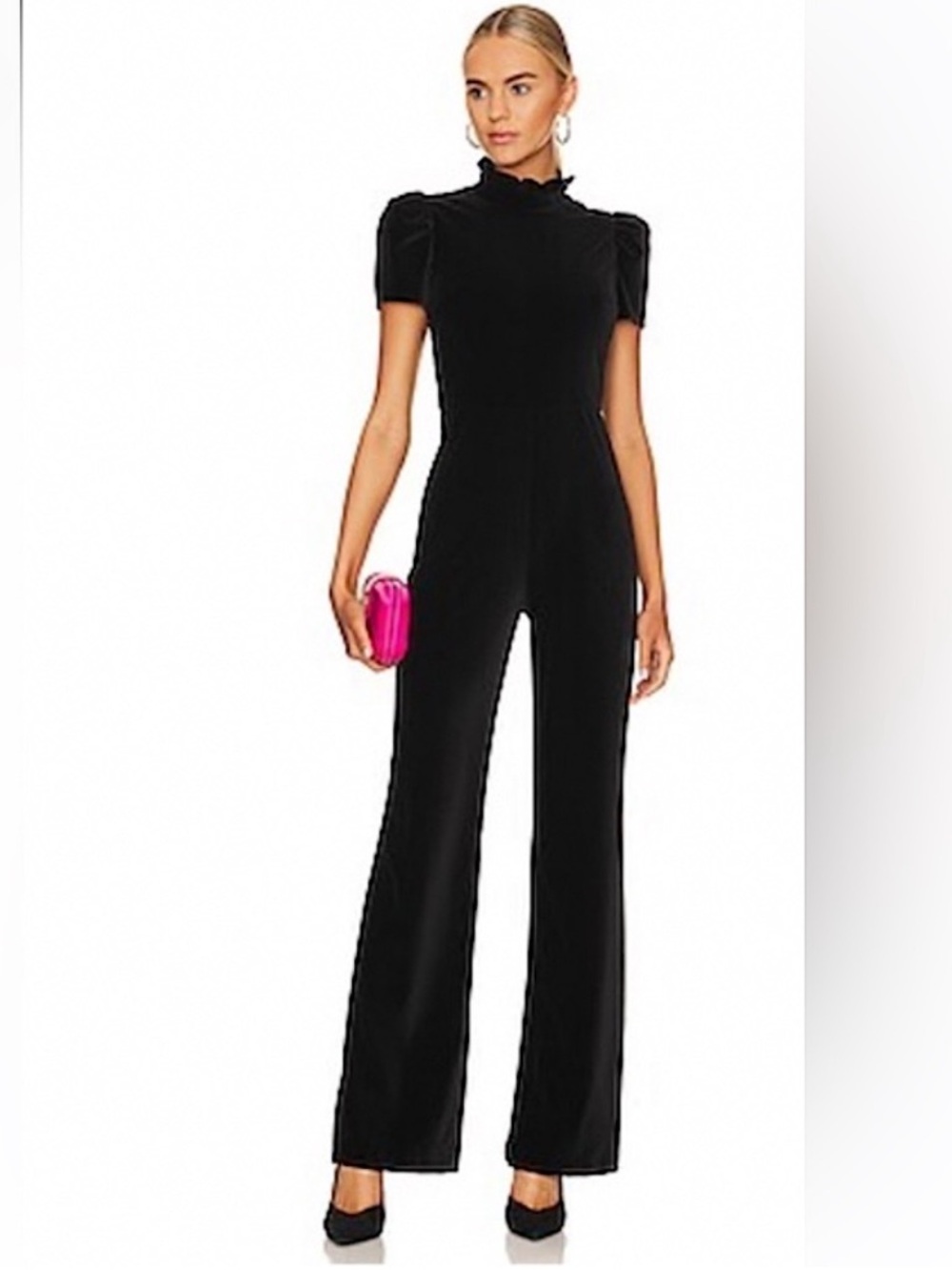Alice + Olivia Jorah velvet jumpsuit